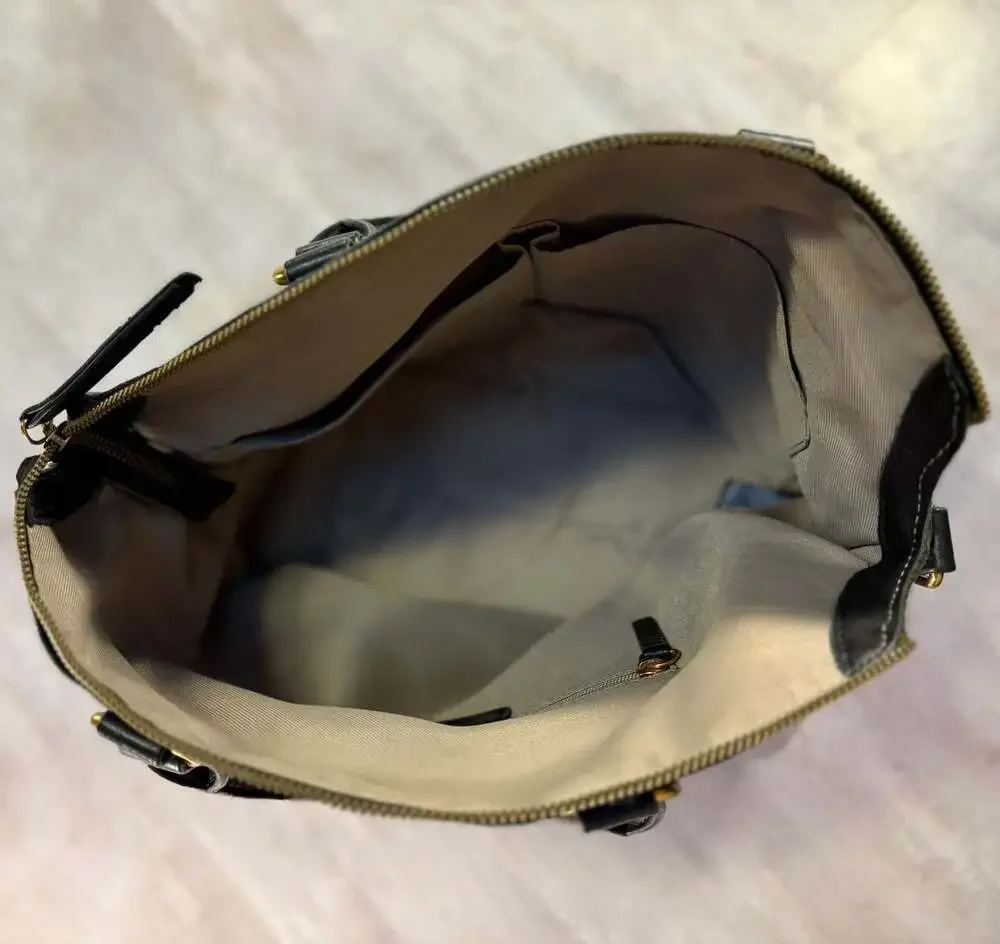 American Leather Co. Liberty Black‎ Leather Satchel Bag